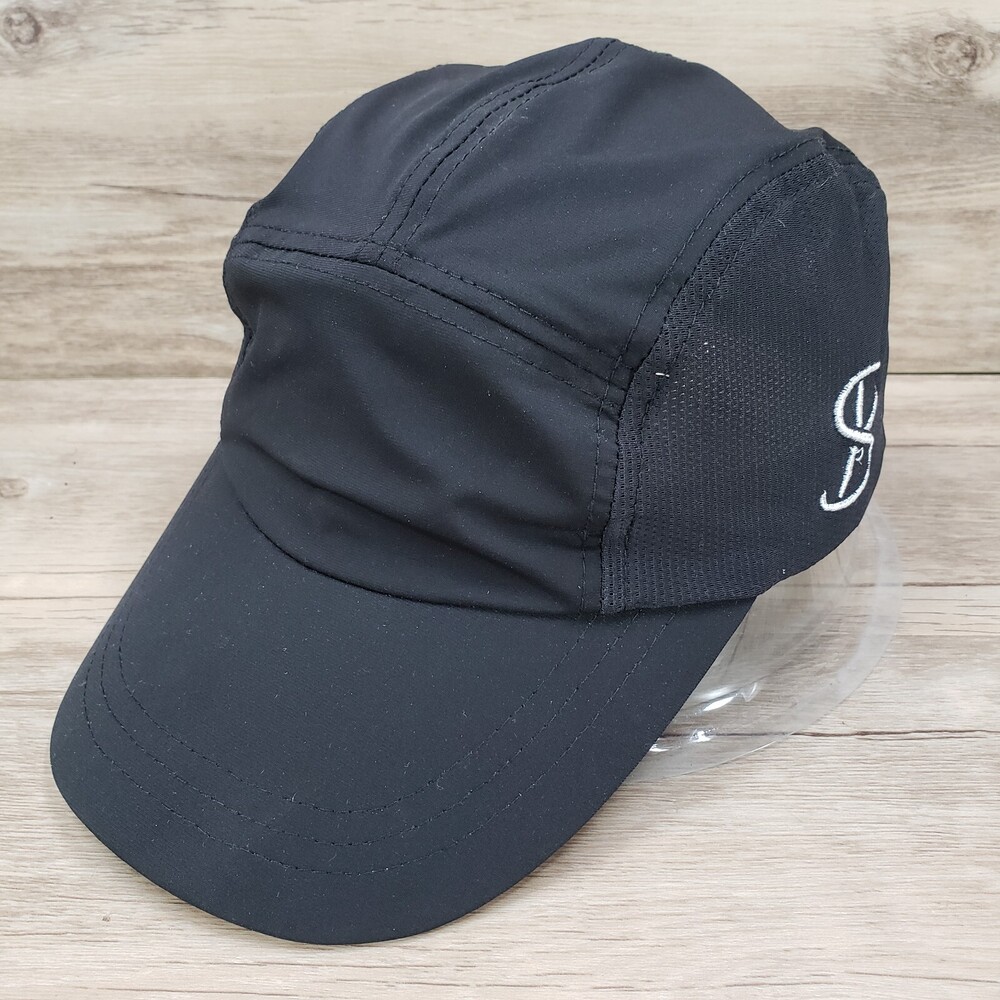 Sofibella Women's 5 Panel Hat Snap Cap Black Lightweight Tennis Sports